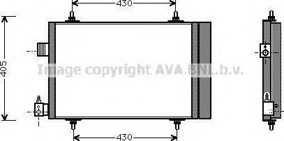 Ava Quality Cooling CNA5173 - Condenser, air conditioning autospares.lv