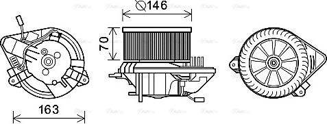 Ava Quality Cooling CN8295 - Interior Blower autospares.lv