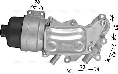 Ava Quality Cooling CN3337H - Oil Cooler, engine oil autospares.lv