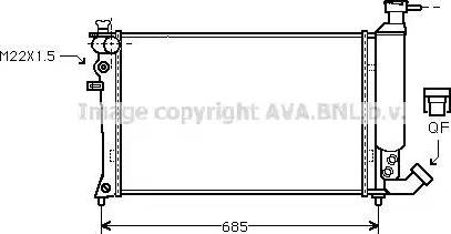 Ava Quality Cooling CN2044 - Radiator, engine cooling autospares.lv