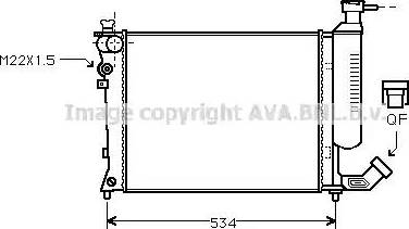 Ava Quality Cooling CN 2059 - Radiator, engine cooling autospares.lv