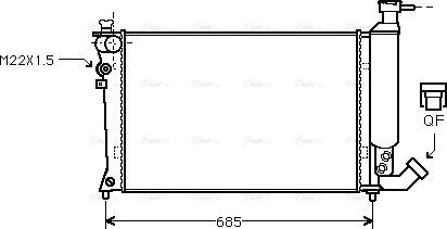 Ava Quality Cooling CN 2057 - Radiator, engine cooling autospares.lv