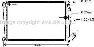 Ava Quality Cooling CN 2065 - Radiator, engine cooling autospares.lv