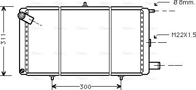 Ava Quality Cooling CN 2007 - Radiator, engine cooling autospares.lv