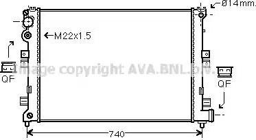 Ava Quality Cooling CN 2089 - Radiator, engine cooling autospares.lv