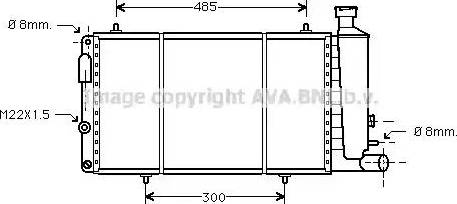 Ava Quality Cooling CN 2033 - Radiator, engine cooling autospares.lv