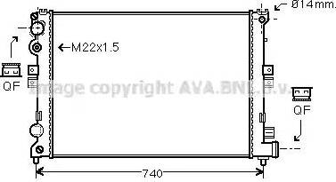 Ava Quality Cooling CN 2079 - Radiator, engine cooling autospares.lv