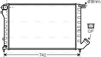 Ava Quality Cooling CN 2195 - Radiator, engine cooling autospares.lv