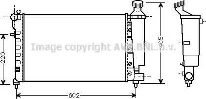 Ava Quality Cooling CN 2196 - Radiator, engine cooling autospares.lv