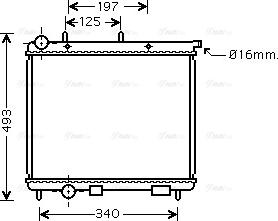 Ava Quality Cooling CN 2190 - Radiator, engine cooling autospares.lv