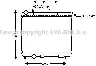 Ava Quality Cooling CNA2190 - Radiator, engine cooling autospares.lv