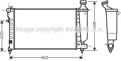 Ava Quality Cooling CN 2197 - Radiator, engine cooling autospares.lv