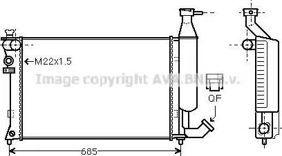 Ava Quality Cooling CN 2140 - Radiator, engine cooling autospares.lv