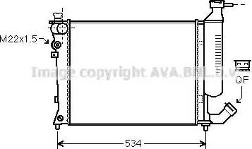 Ava Quality Cooling CN 2154 - Radiator, engine cooling autospares.lv