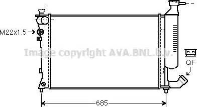 Ava Quality Cooling CN 2155 - Radiator, engine cooling autospares.lv