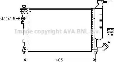 Ava Quality Cooling CN 2157 - Radiator, engine cooling autospares.lv