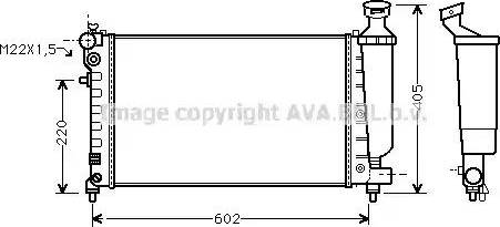 Ava Quality Cooling CN 2119 - Radiator, engine cooling autospares.lv