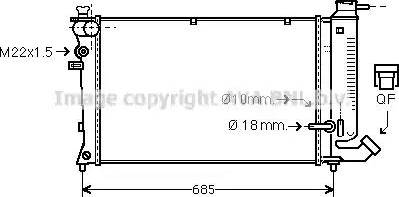 Ava Quality Cooling CN 2110 - Radiator, engine cooling autospares.lv