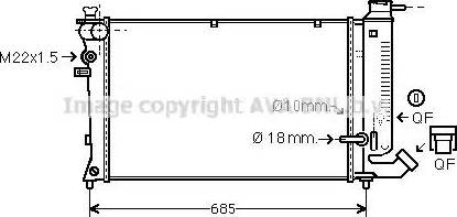 Ava Quality Cooling CN 2111 - Radiator, engine cooling autospares.lv