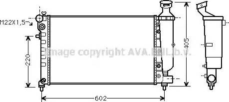 Ava Quality Cooling CN 2118 - Radiator, engine cooling autospares.lv