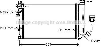 Ava Quality Cooling CN 2113 - Radiator, engine cooling autospares.lv