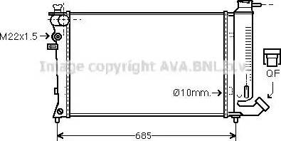 Ava Quality Cooling CN 2112 - Radiator, engine cooling autospares.lv