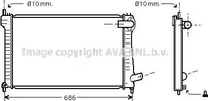 Ava Quality Cooling CN 2182 - Radiator, engine cooling autospares.lv