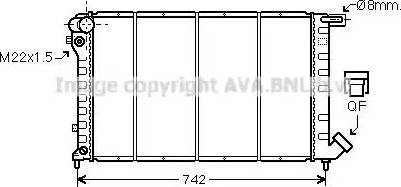 Ava Quality Cooling CN 2138 - Radiator, engine cooling autospares.lv