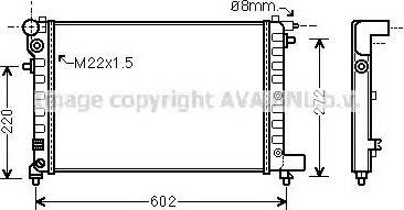 Ava Quality Cooling CN 2120 - Radiator, engine cooling autospares.lv