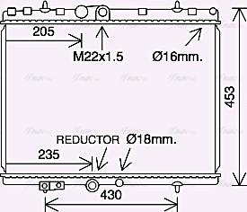 Ava Quality Cooling CN2312 - Radiator, engine cooling autospares.lv