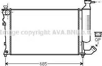 Ava Quality Cooling CNA2259 - Radiator, engine cooling autospares.lv