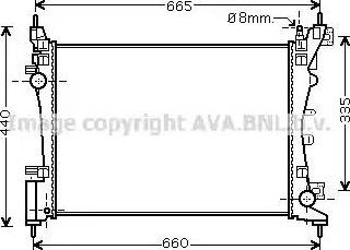 Ava Quality Cooling CN 2261 - Radiator, engine cooling autospares.lv