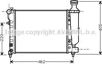 Ava Quality Cooling CN 2206 - Radiator, engine cooling autospares.lv