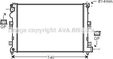 Ava Quality Cooling CN 2208 - Radiator, engine cooling autospares.lv