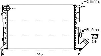 Ava Quality Cooling CN 2211 - Radiator, engine cooling autospares.lv