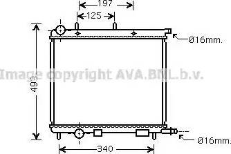 Ava Quality Cooling CN 2227 - Radiator, engine cooling autospares.lv