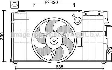 Ava Quality Cooling CN 7548 - Fan, radiator autospares.lv