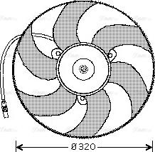 Ava Quality Cooling CN 7519 - Fan, radiator autospares.lv