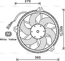 Ava Quality Cooling CN 7536 - Fan, radiator autospares.lv