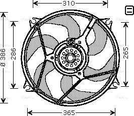 Ava Quality Cooling CN 7530 - Fan, radiator autospares.lv