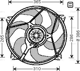 Ava Quality Cooling CN 7531 - Fan, radiator autospares.lv