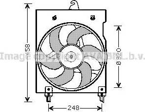 Ava Quality Cooling CN 7524 - Fan, radiator autospares.lv