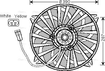 Ava Quality Cooling CN 7526 - Fan, radiator autospares.lv