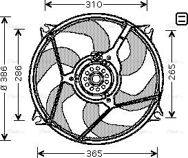 Ava Quality Cooling CN 7528 - Fan, radiator autospares.lv