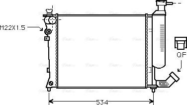 Ava Quality Cooling CNA2059 - Radiator, engine cooling autospares.lv