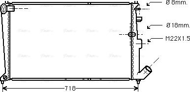 Ava Quality Cooling CNA2010 - Radiator, engine cooling autospares.lv