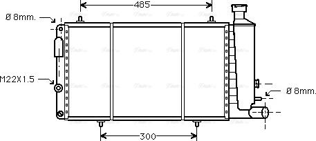 Ava Quality Cooling CNA2033 - Radiator, engine cooling autospares.lv