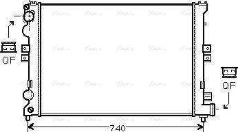 Ava Quality Cooling CNA2078 - Radiator, engine cooling autospares.lv