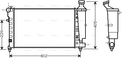 Ava Quality Cooling CNA2196 - Radiator, engine cooling autospares.lv