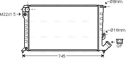 Ava Quality Cooling CNA2153 - Radiator, engine cooling autospares.lv